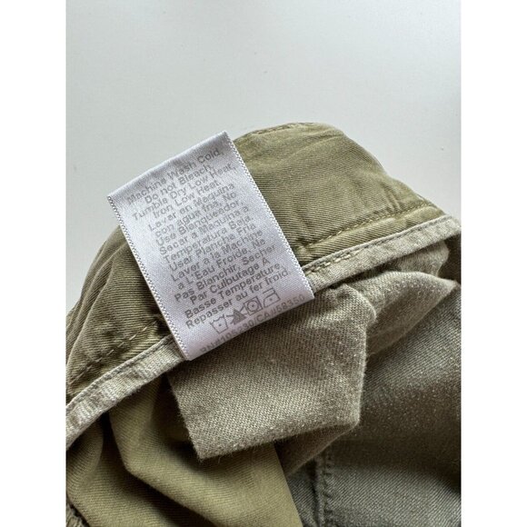 CURRENT/ELLIOTT The Captain Army Green Cotton Mid Rise Ankle Pants, Size 26 - Picture 11 of 12